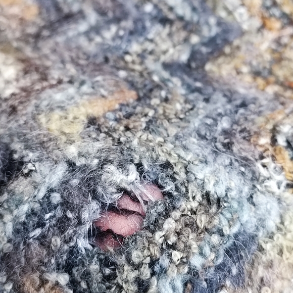 Harley Of Scotland Multicolor Chevron Wave Knit Pattern Turtleneck Sweater Men S - Picture 13 of 16